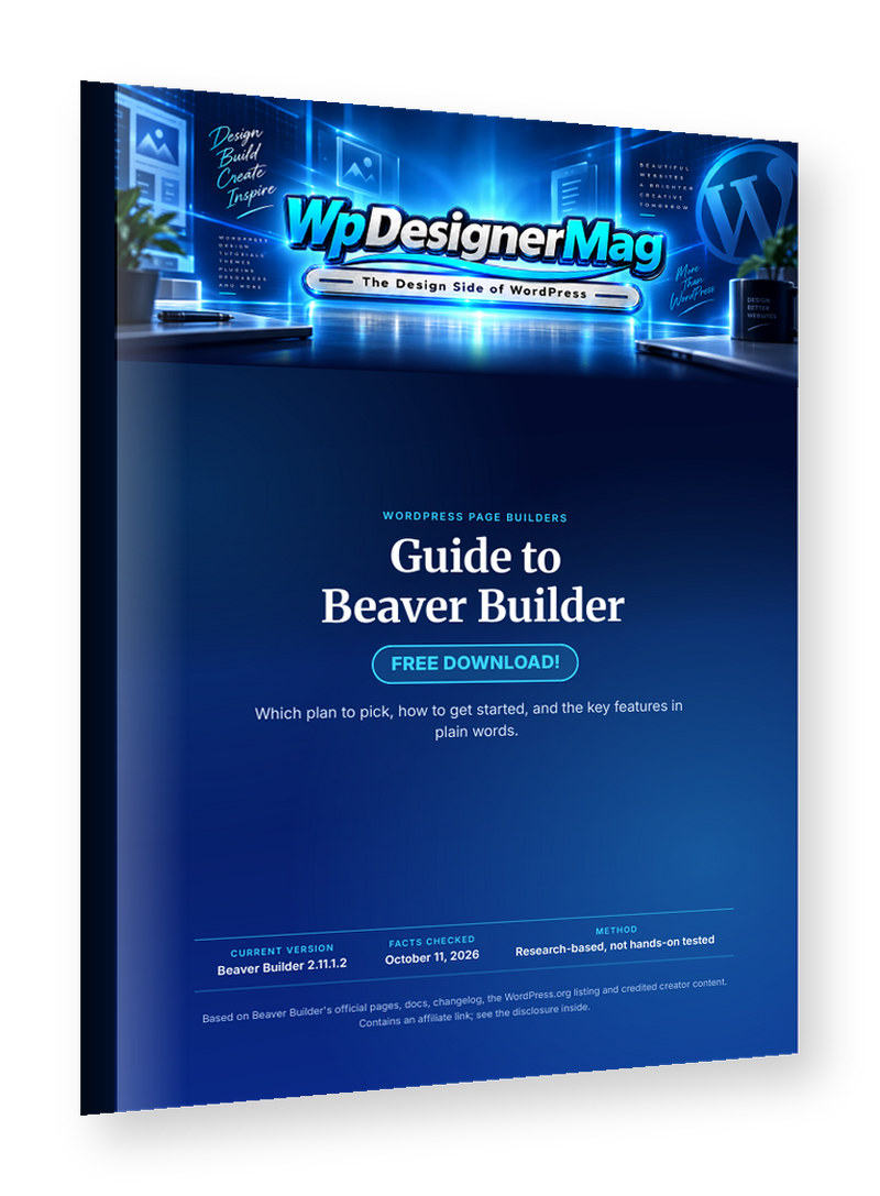 Guide to Beaver Builder free PDF ebook