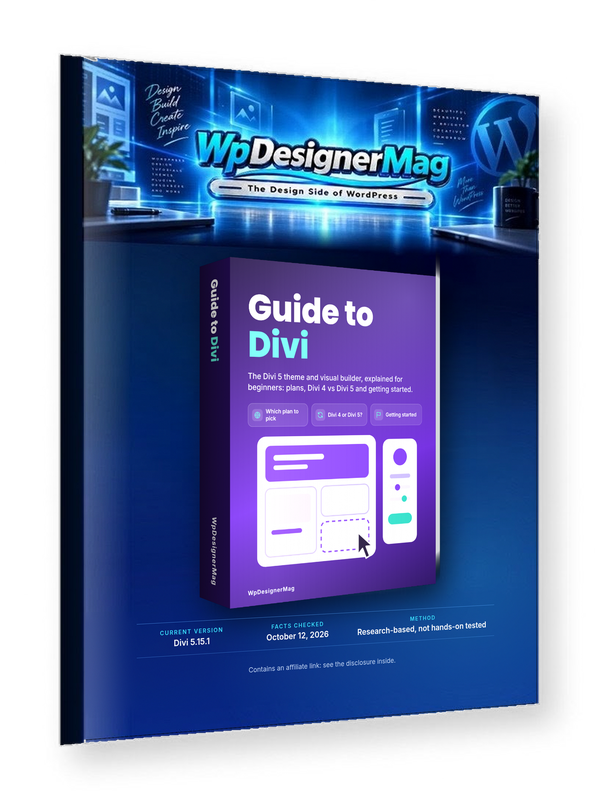 WpDesignerMag Divi review guide cover