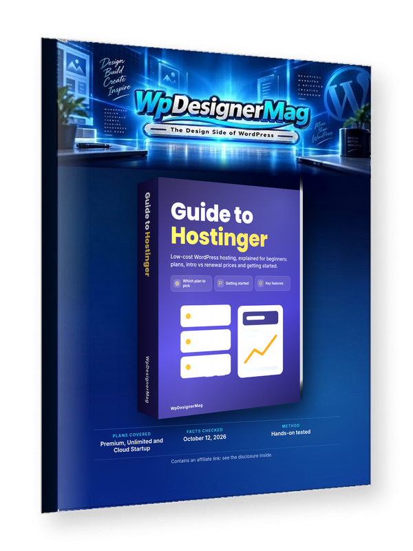 WpDesignerMag Hostinger review guide cover