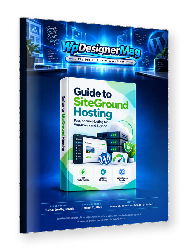 WpDesignerMag SiteGround review guide cover