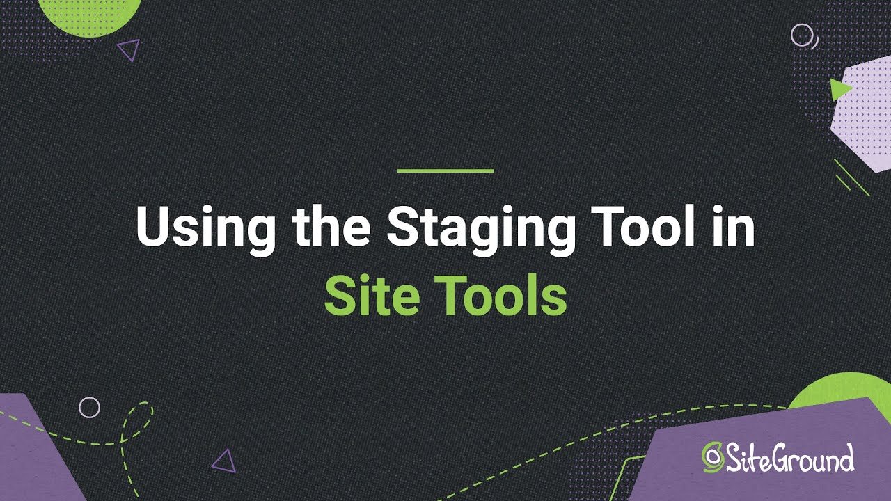 Video thumbnail: Create a staging copy in Site Tools by SiteGround