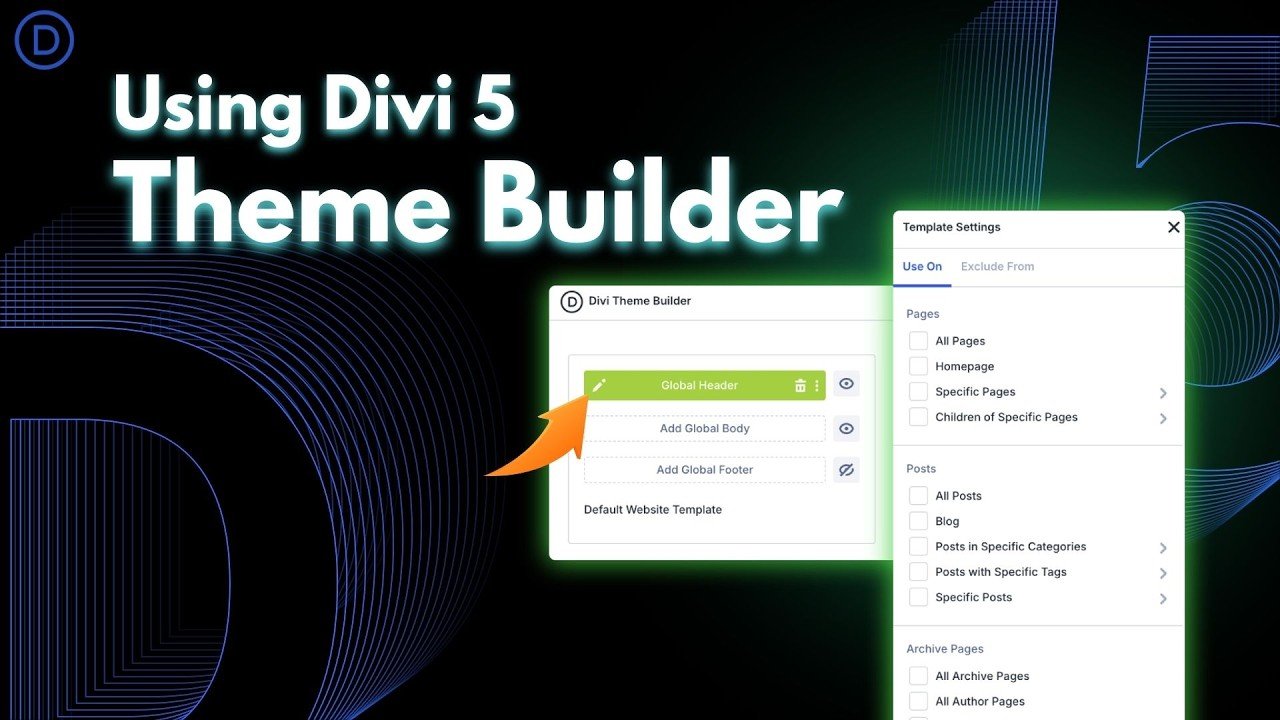 Video thumbnail: Using The Divi Theme Builder in Divi 5 by Elegant Themes