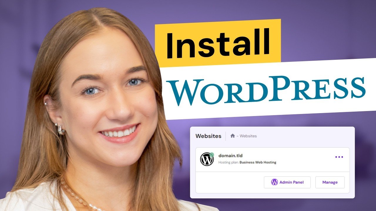 Video thumbnail: How to EASILY Install WordPress on Hostinger (2026) by Hostinger Academy