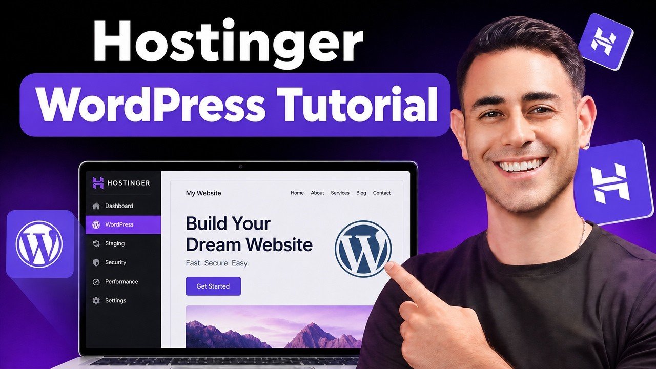 Video thumbnail: Hostinger WordPress Tutorial 2026: Build a Website Step by Step by Darrel Wilson