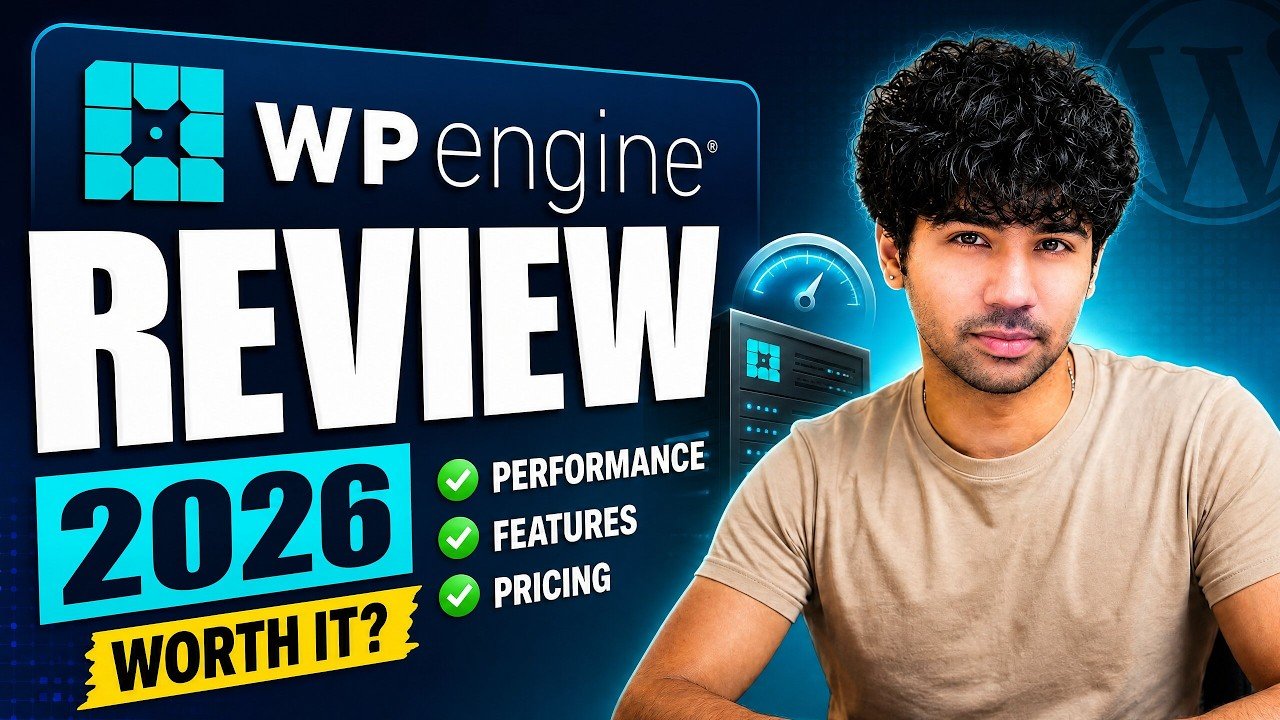 Video thumbnail: WP Engine Review 2026: Is this Managed WordPress Hosting Worth it? by DroidCrunch